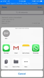 Optifi iOS Agent - Post WiFi Scan Information