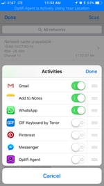 Optifi iOS Agent - Add Optifi Agent to Post WiFi Scan Information
