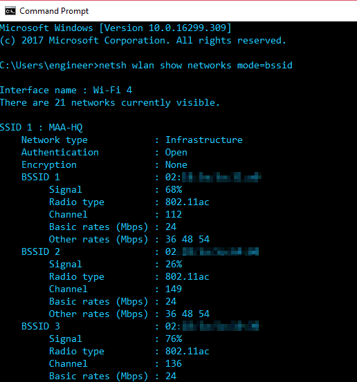 Discovering MAC Address on a Hidden SSID