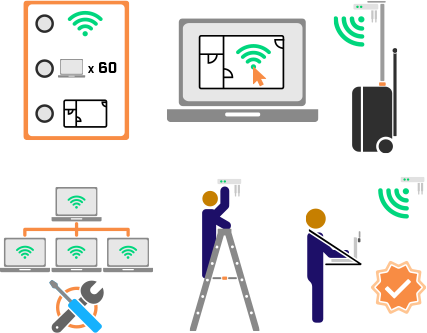 WiFi Deployment Project Plan Icons