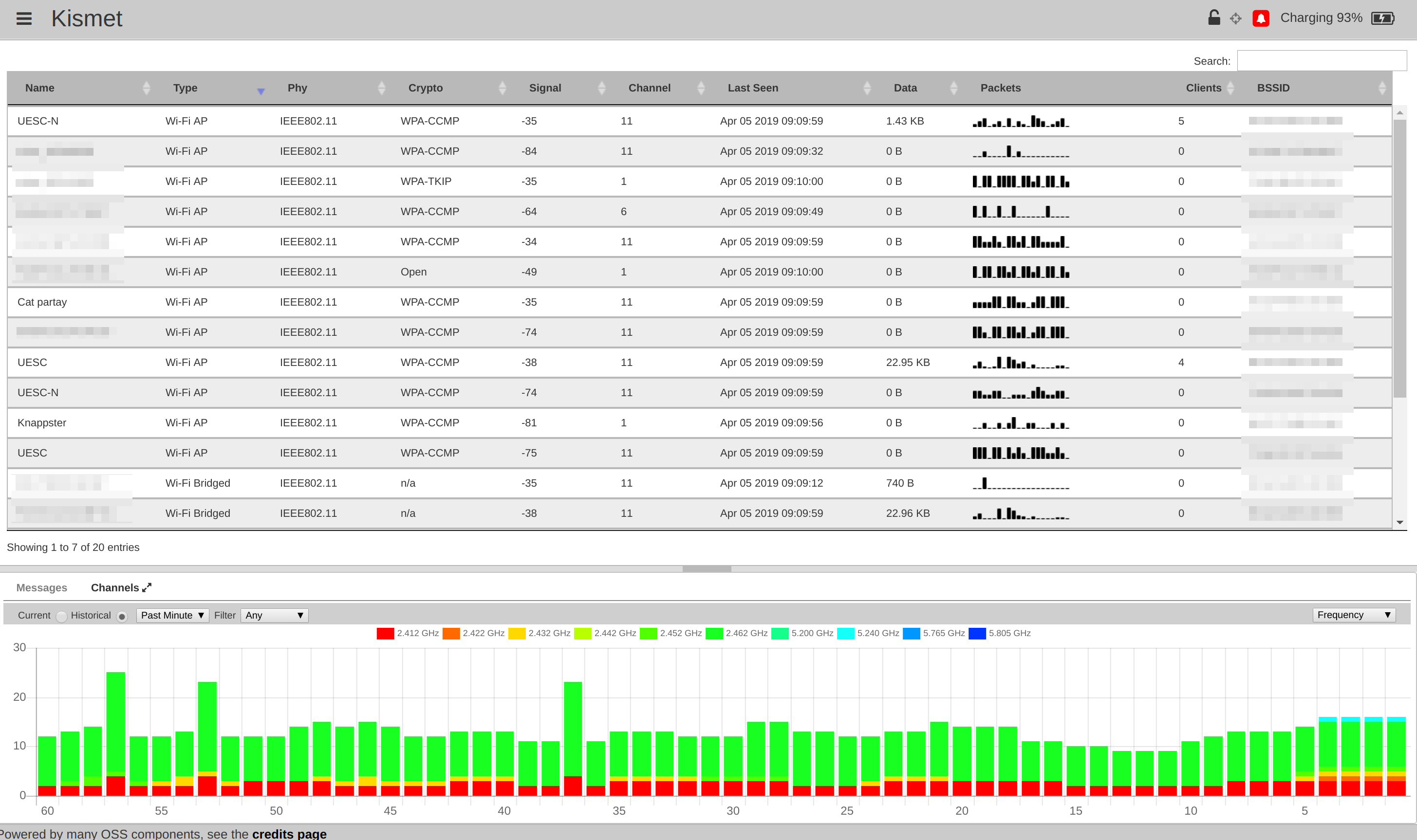Linux WiFi Scanner Options